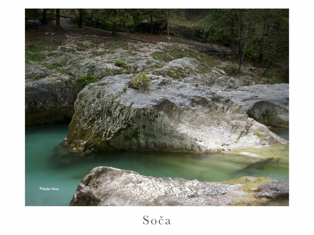 Der Fluß Soca in Slowenien